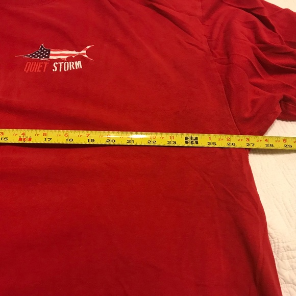 Red unisex Quiet Storm, Ocean City, MD short-sleeved t-shirt with flag fish (3X) - Picture 4 of 10
